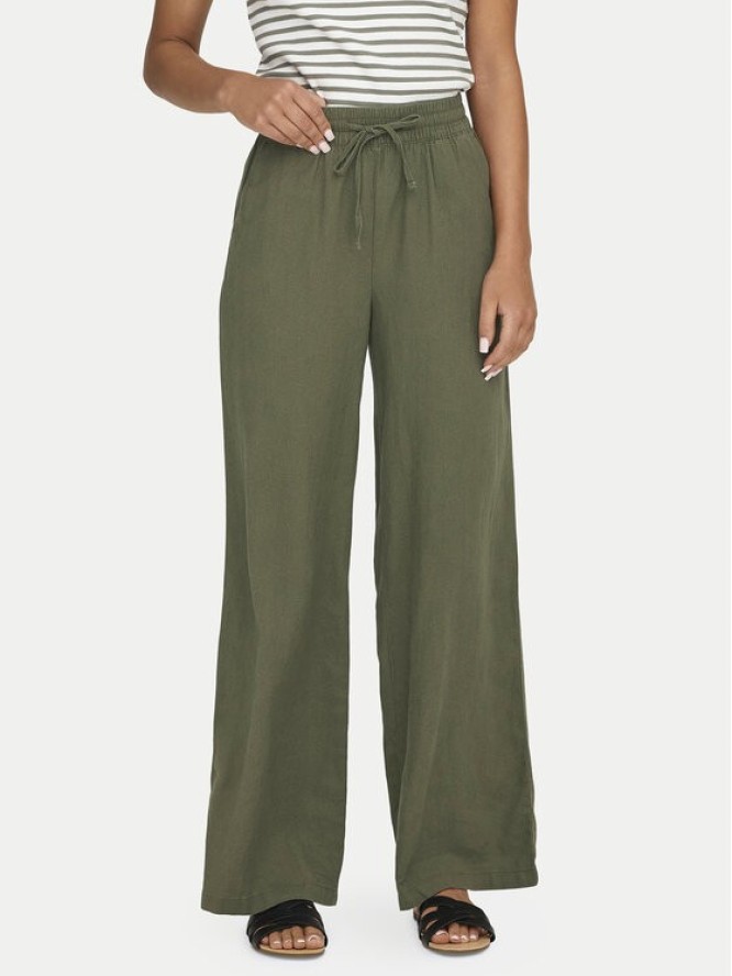 JDY Spodnie materiałowe Say 15318361 Zielony Loose Fit