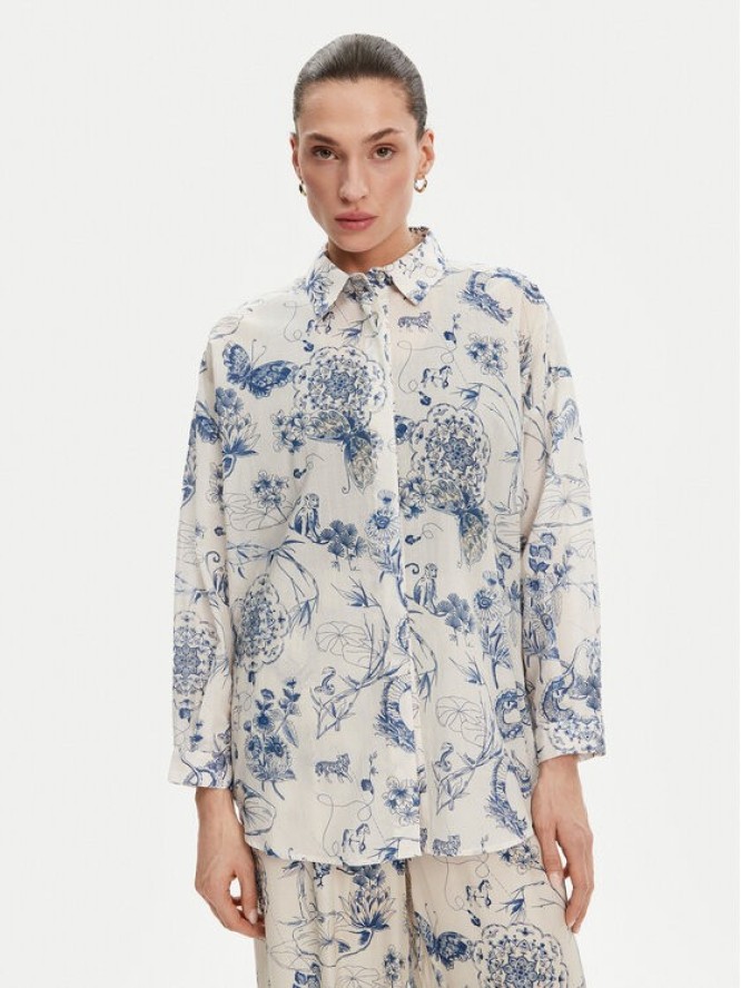 Fracomina Koszula FJ25ST6002W621N4 Niebieski Relaxed Fit