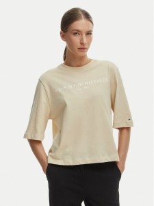 Tommy Hilfiger T-Shirt WW0WW47811 Beżowy Relaxed Fit