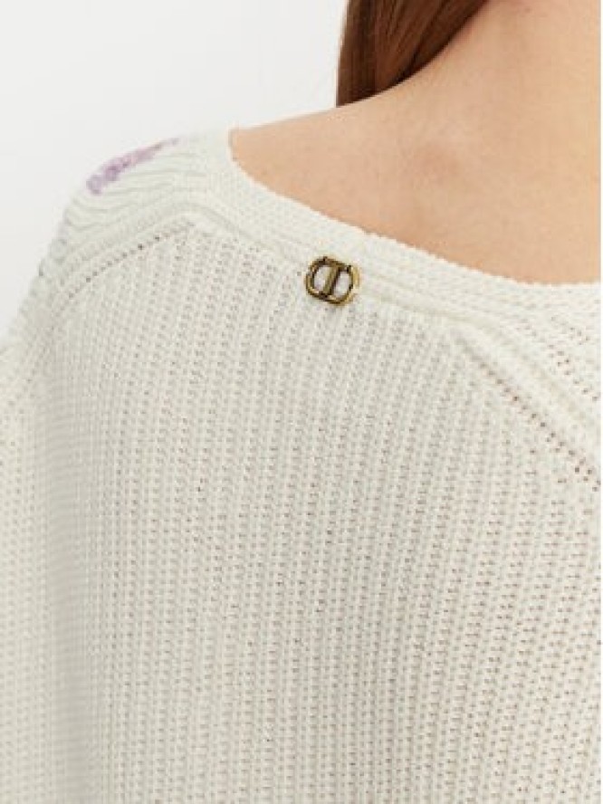 TWINSET Sweter 251TP3642 Beżowy Regular Fit