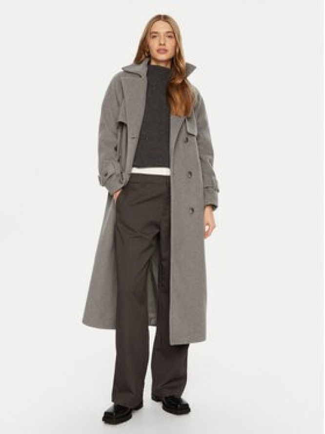 ACCESS FASHION Płaszcz przejściowy 44-9001-119 Szary Relaxed Fit