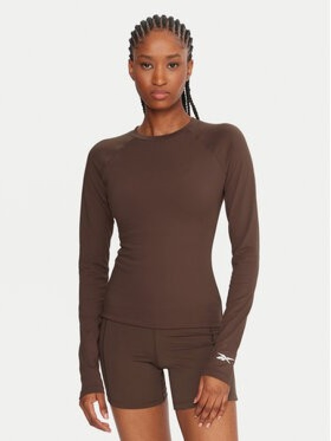 Reebok Koszulka techniczna Reebok X Ewa Chodakowska RK25316CCW Brązowy Slim Fit