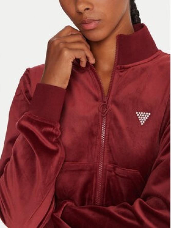 Guess Bluza V3BQ22 K0232 Bordowy Regular Fit