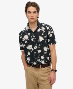 superdry Koszula krótki rękaw z nadrukiem - 100% modal