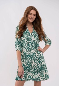 Wzorzysta, luźna sukienka G-PEONIA