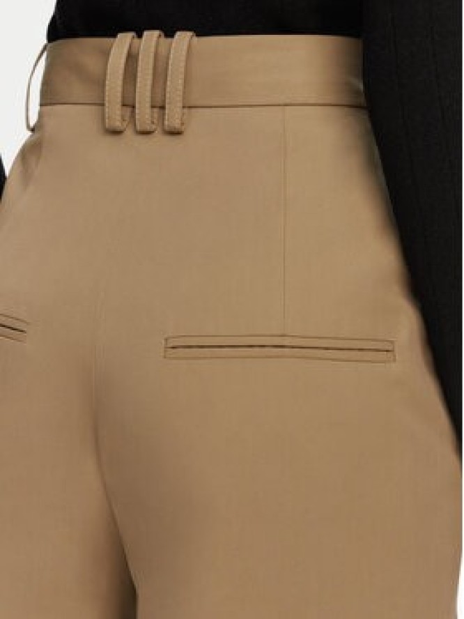 Balmain Spodnie materiałowe DF0PQ315CF47 Beżowy Regular Fit