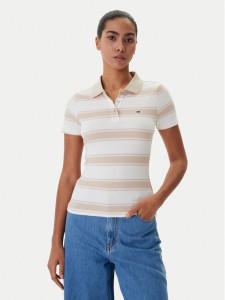 Tommy Jeans Polo DW0DW22327 Beżowy Slim Fit