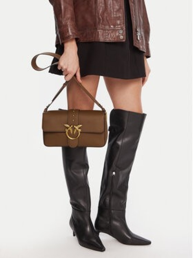 PINKO Torebka Love One Classic Slouchy Fl PLTT 104524 A2OX Brązowy