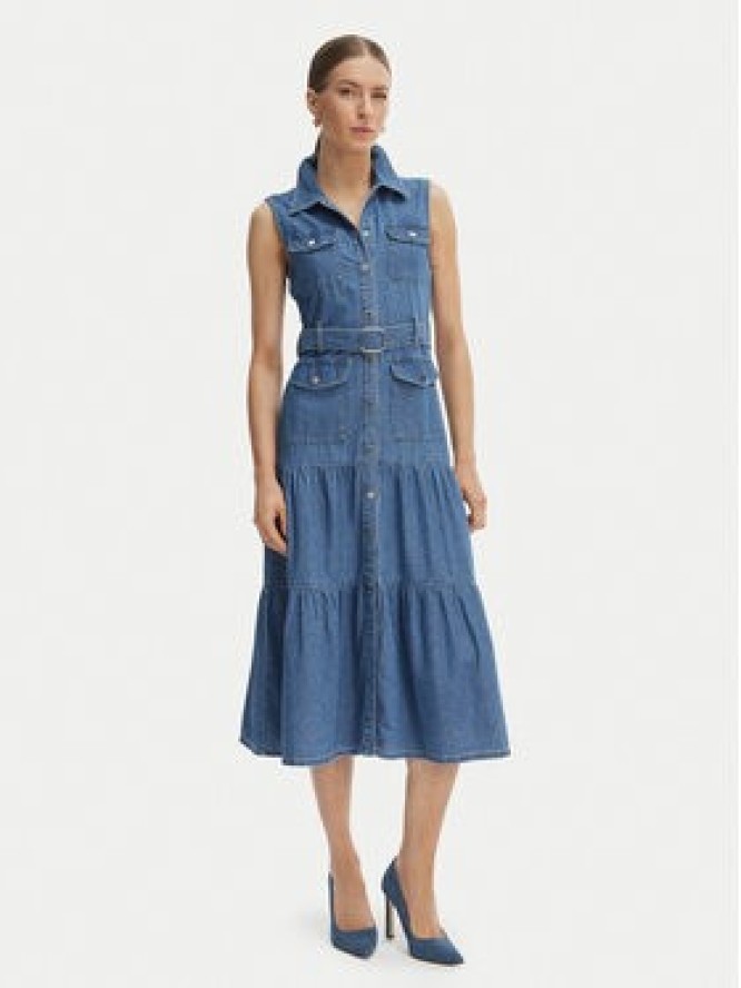 Morgan Sukienka jeansowa 251-RNAUTICA Niebieski Regular Fit