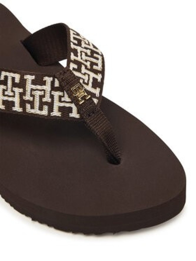 Tommy Hilfiger Japonki Corportate Sandal FW0FW09610 Brązowy