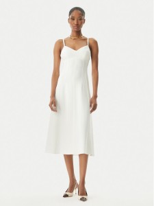 Elisabetta Franchi Sukienka koktajlowa AB74852E2 360 Biały Regular Fit