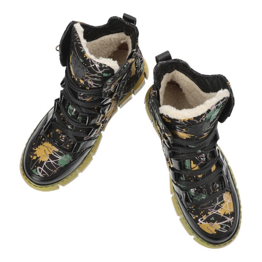 Żółte Botki Maciejka Modne Obuwie Damskie