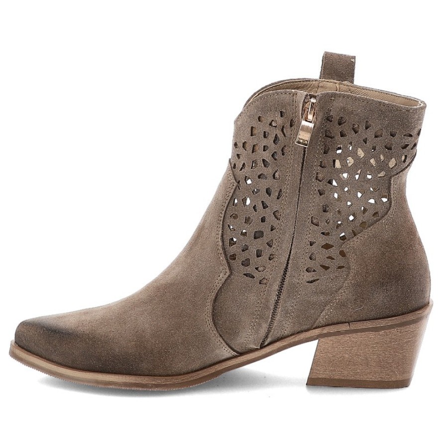 Brązowe Kowbojki Armodo Stylowe Obuwie Damskie Na Obcasie