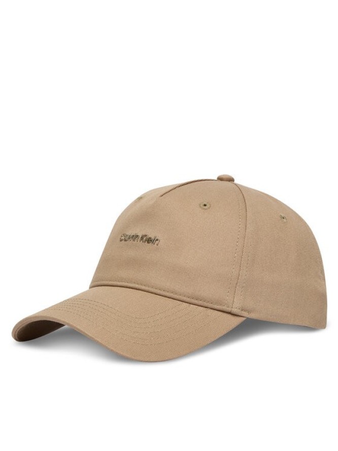 Calvin Klein Czapka z daszkiem Cotton Twill W/ Hw Cap LV04F5072G Beżowy