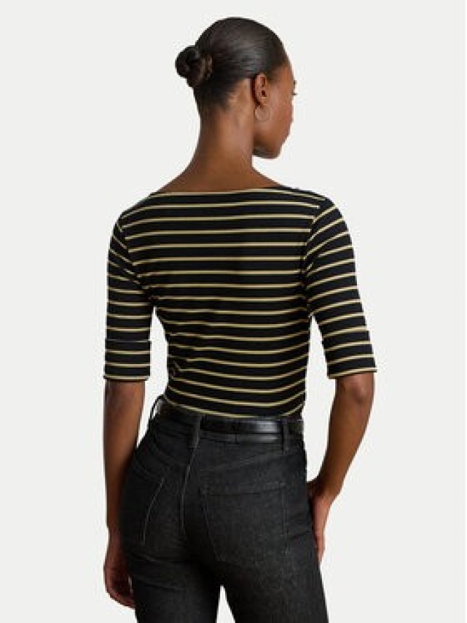 LAUREN RALPH LAUREN Bluzka 200980044002 Czarny Slim Fit