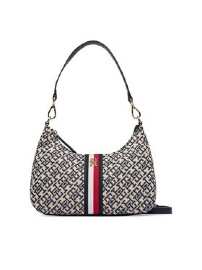 Tommy Hilfiger Torebka Th Jacquard Ess Shoulder Bag AW0AW19331 Niebieski