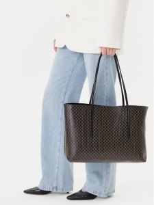 Calvin Klein Torebka Emblem Aop Tote W/ Pouch LV04F3266G Czarny