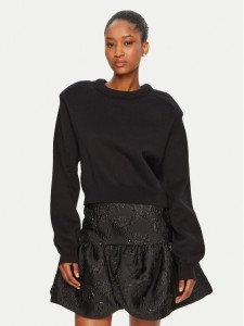 ROTATE Sweter 114035100 Czarny Regular Fit