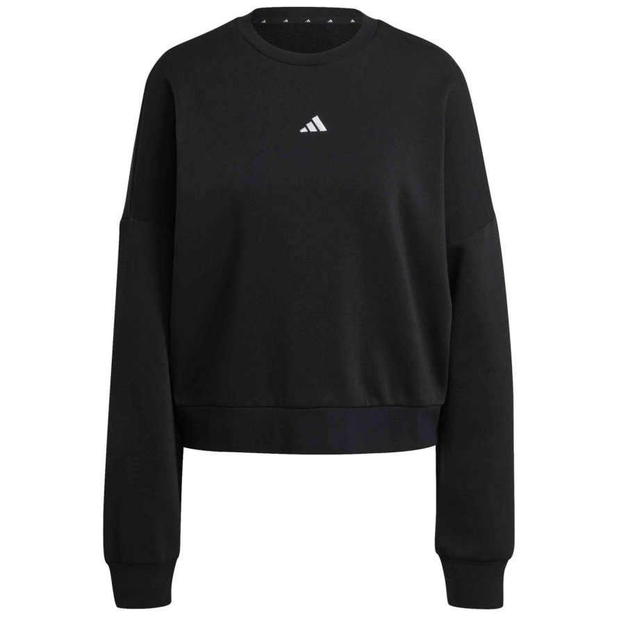 Bluza damska adidas Essentials Small Logo Feelcozy - czarna, luźny krój