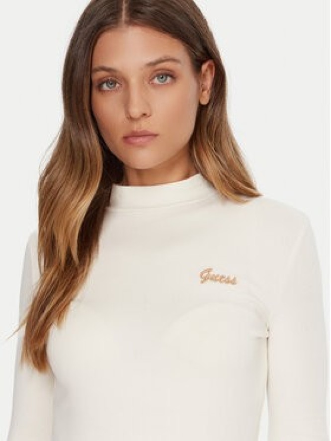 Guess Bluzka V5BP10 KCBF1 Écru Slim Fit