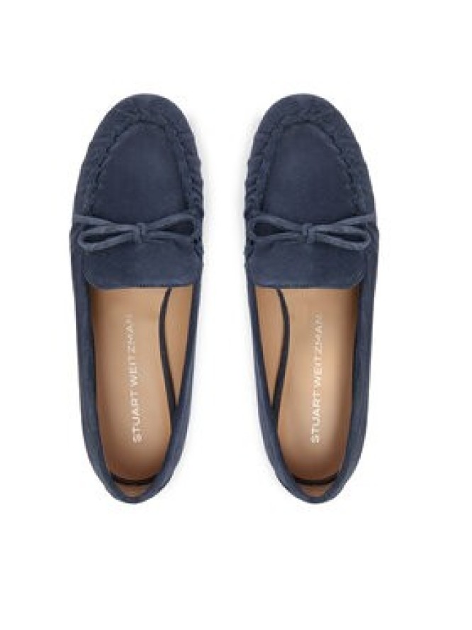 Stuart Weitzman Mokasyny Britt Bow SM414 Granatowy