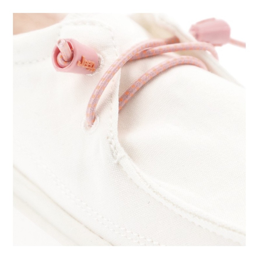 Białe Półbuty Jeep Modne Obuwie Damskie