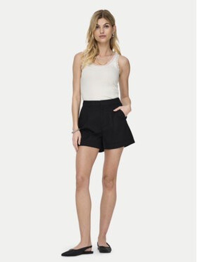 ONLY Top Sara 15345994 Kremowy Slim Fit