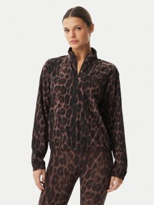 adidas Bluza Workout Essentials Leopard Woven KD7612 Brązowy Regular Fit