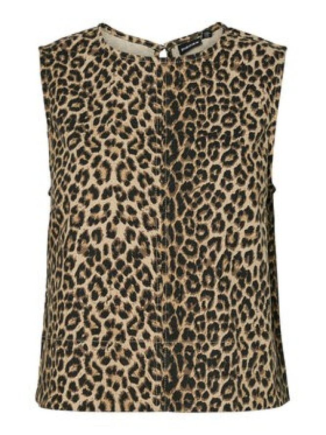 Pieces Bluzka Salume 17158200 Brązowy Relaxed Fit