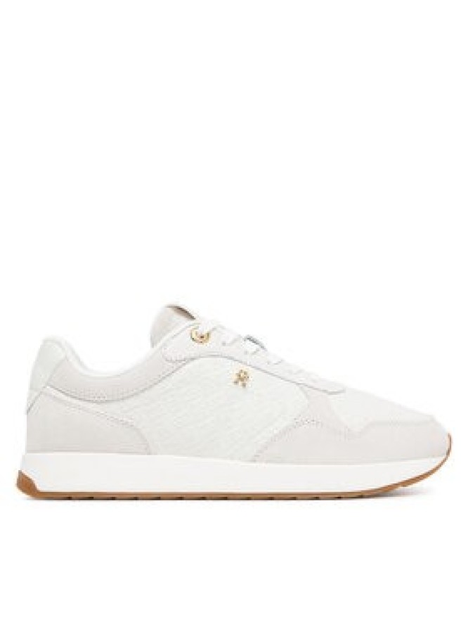 Tommy Hilfiger Sneakersy Th Runner Monogram FW0FW09586 Kremowy