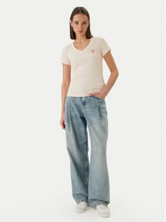 Guess T-Shirt W2YI45 J1314 Pomarańczowy Slim Fit