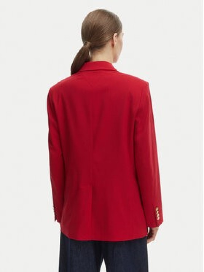Tommy Hilfiger Marynarka WW0WW50784 Czerwony Relaxed Fit