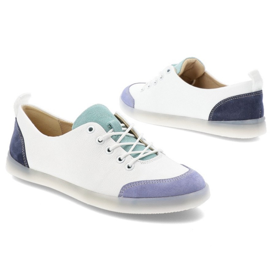 Białe Sneakersy Armodo Wygodne Sznurowane Obuwie Damskie