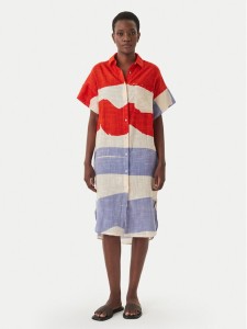 Iconique Sukienka letnia IC26-079 Kolorowy Relaxed Fit