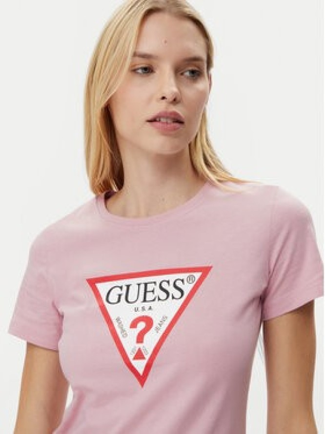 Guess T-Shirt W1YI1B I3Z14 Fioletowy Regular Fit