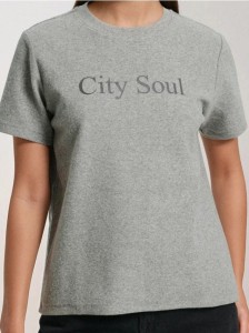 Koszulka z napisem - szary