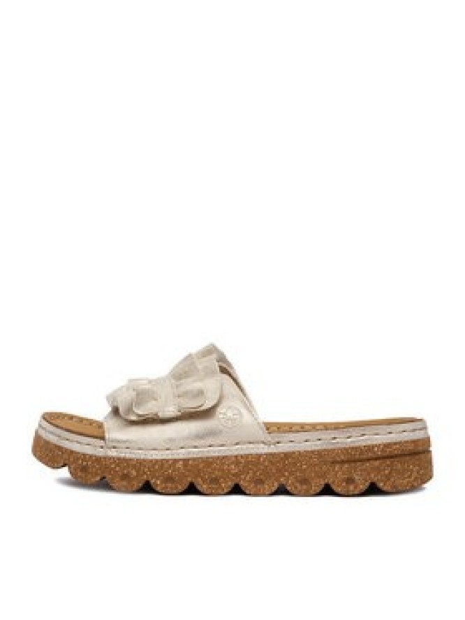 Rieker Klapki CEO-V8763-60 Złoty