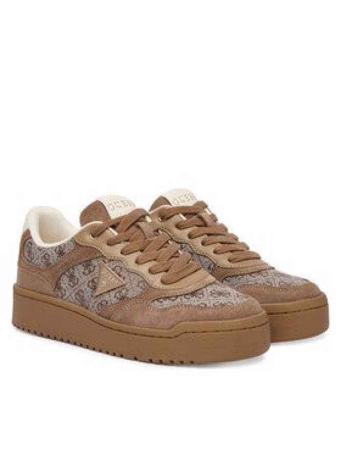 Guess Sneakersy FLTM16 FAL12 Brązowy jasny