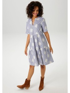 Aniston Sukienka w kolorze niebiesko-białym rozmiar: 46