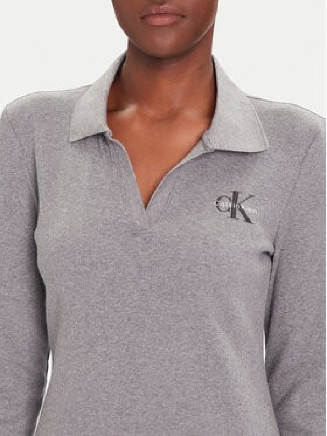 Calvin Klein Jeans Sukienka codzienna Monologo LV047D214G Szary Slim Fit