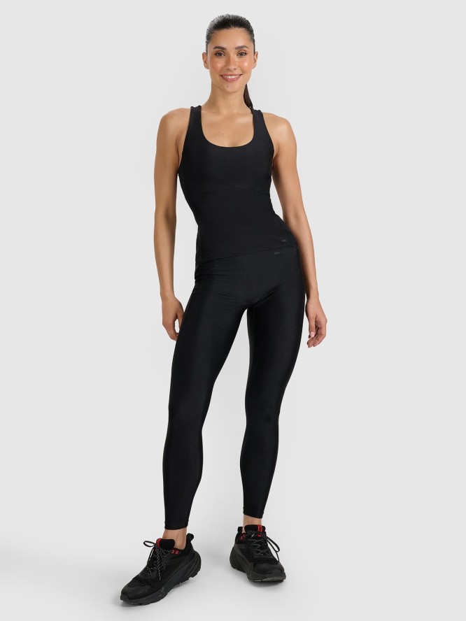 4F Top treningowy szybkoschnący damski - czarny XL