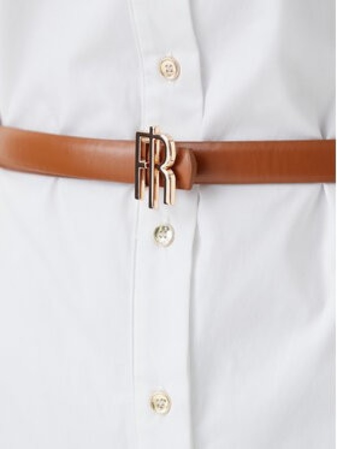 Fracomina Sukienka koszulowa FR25SD1009W682V8 Biały Slim Fit