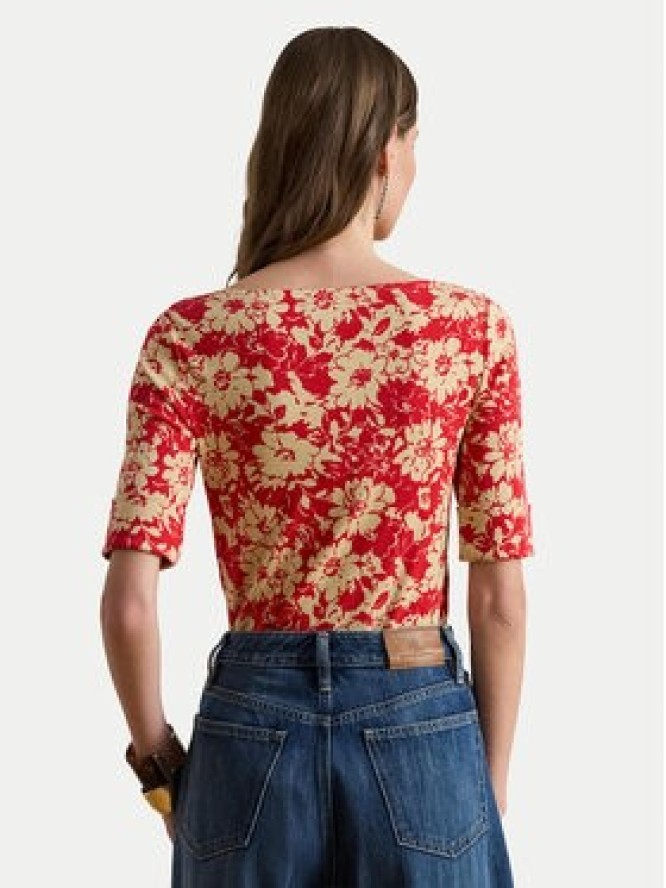 LAUREN RALPH LAUREN Bluzka 200P09078001 Czerwony Slim Fit