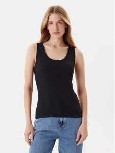 United Colors Of Benetton Top 3GA2DH010 Czarny Slim Fit