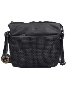 Bellicci Skórzana torebka "Enid" w kolorze czarnym - 27 x 24 x 10 cm rozmiar: onesize