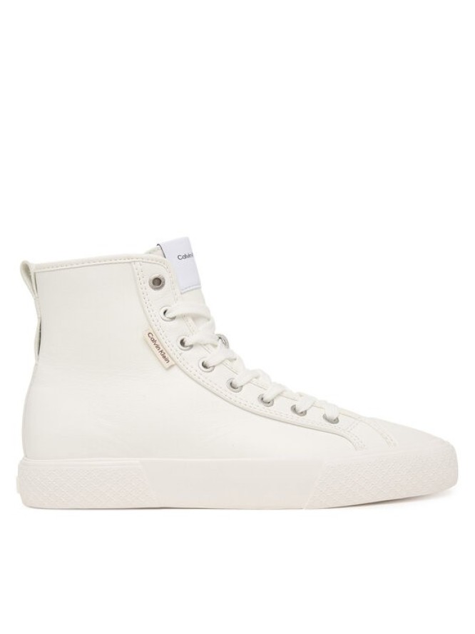 Calvin Klein Trampki Vulc Lace Up Hightop Lth HW0HW03076 Biały
