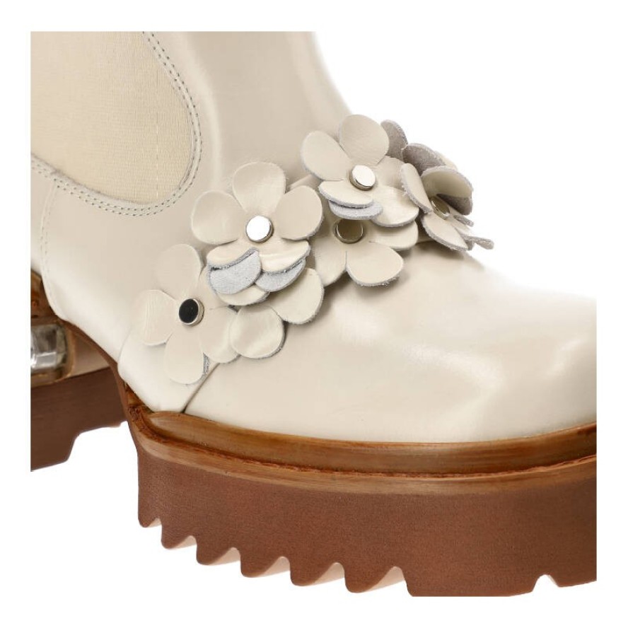 Białe Botki Tuffoni Stylowe Buty Damskie