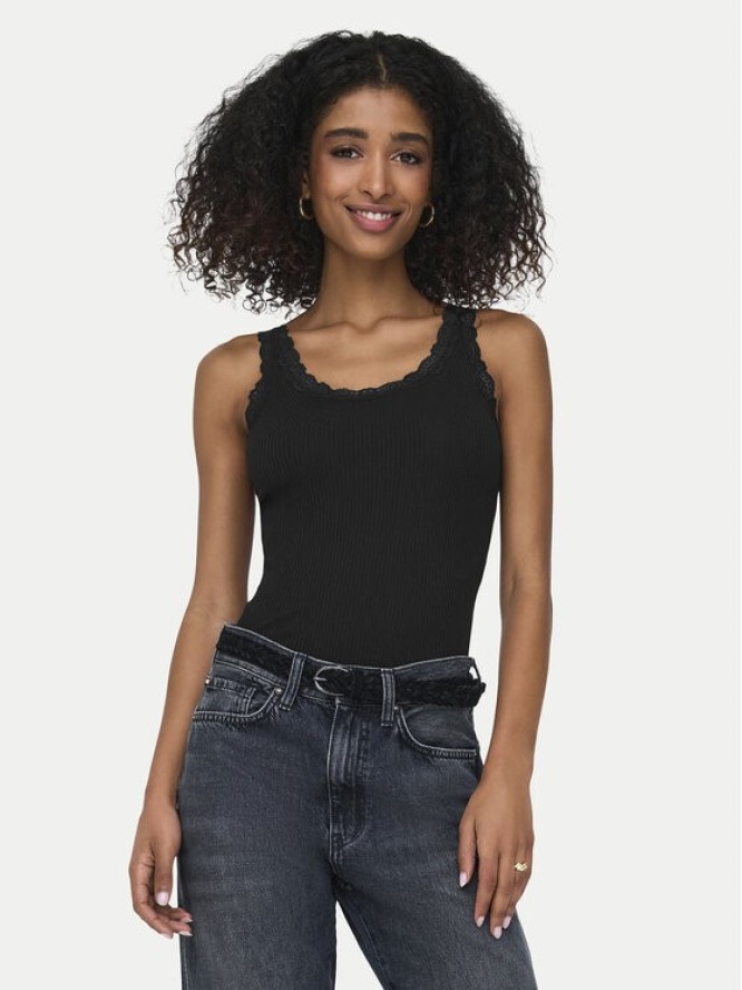 ONLY Top Sara 15345994 Czarny Slim Fit