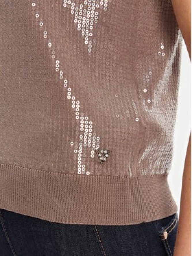 Guess Sweter W5YR21 Z3E70 Brązowy Regular Fit