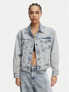 Guess Jeans Kurtka jeansowa W6GN56 D5M57 Niebieski Oversize